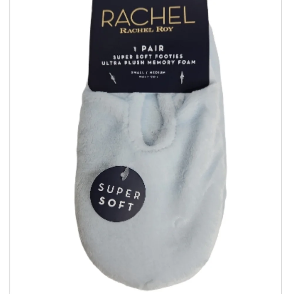 RACHEL Rachel Roy Light Blue Ultra Plush Memory Foam Slippers Size S/M NEW